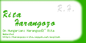 rita harangozo business card